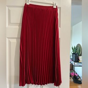 Target A New Day High-Rise Pleated A-Line Midi Skirt